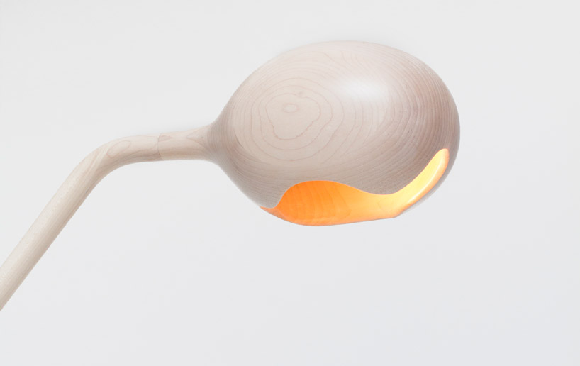 solid maple table lamps and light fixtures by loic bard