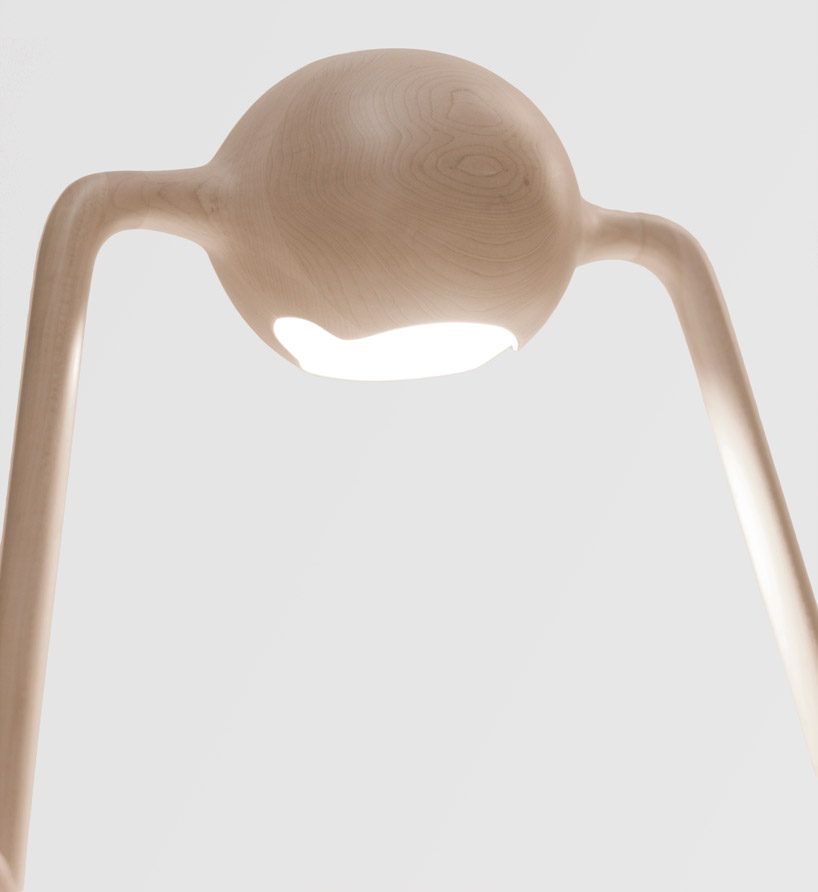 solid maple table lamps and light fixtures by loic bard