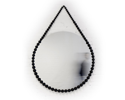 suspended bead mirror by vroonland en vaandrager