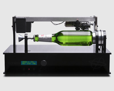 beck's beer bottle plays music like thomas edison's phonograph