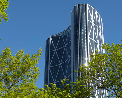 foster + partners tops out calgary's skyline with a bow