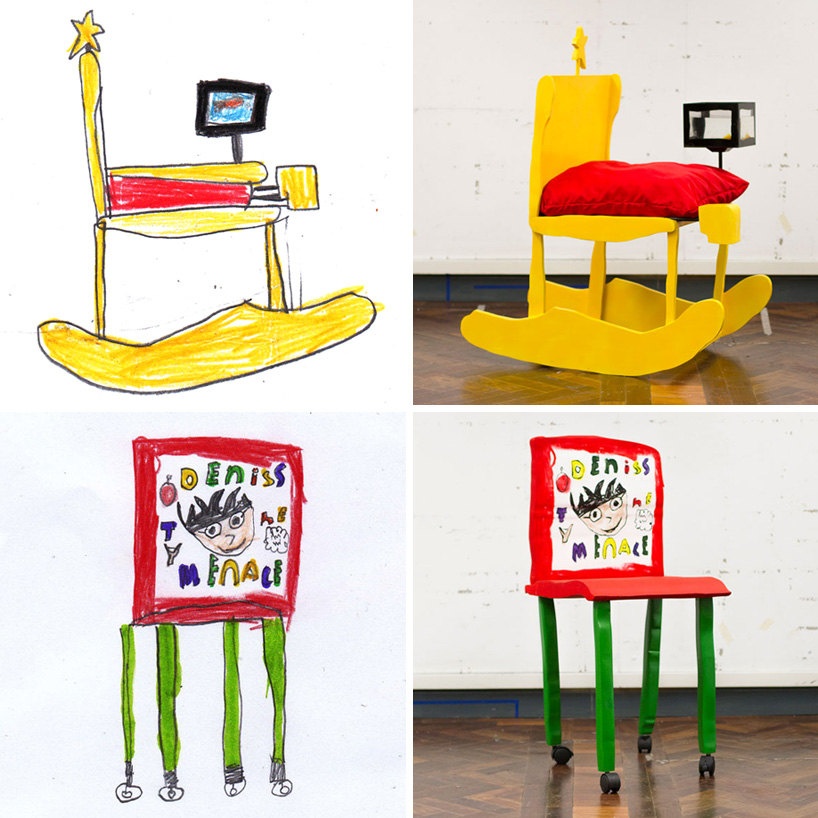 children's drawings made into furniture