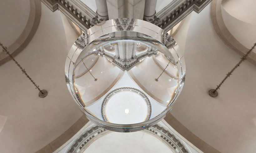 john pawson collaborates with swarovski on perspectives - the largest concave meniscus crystal lens