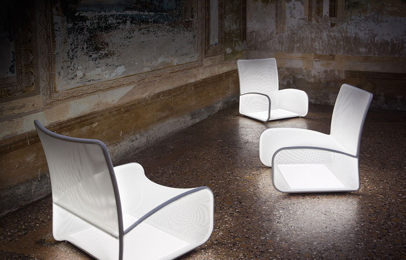 flou presents an illuminated chair- natevo by thesia progetti 