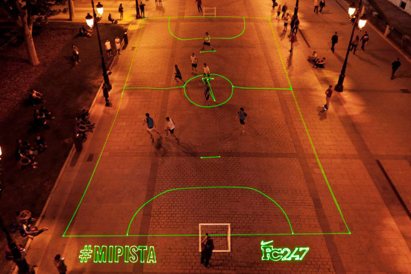 NIKE'S FC247 laser beam soccer field lets you play at night