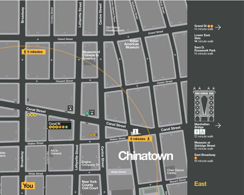 walkNYC pedestrian maps by the pentacitygroup