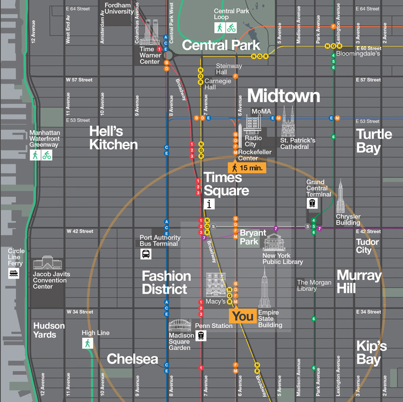 walkNYC pedestrian maps by the pentacitygroup