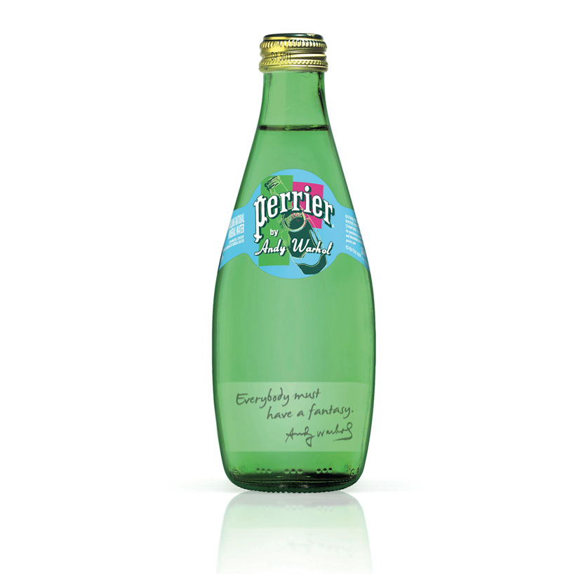 perrier limited edition bottles feature art of andy warhol