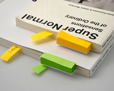 note & mark: sticky note bookmarks by simple form design
