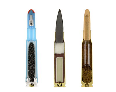 cross-sections of ammunition photographed by sabine pearlman