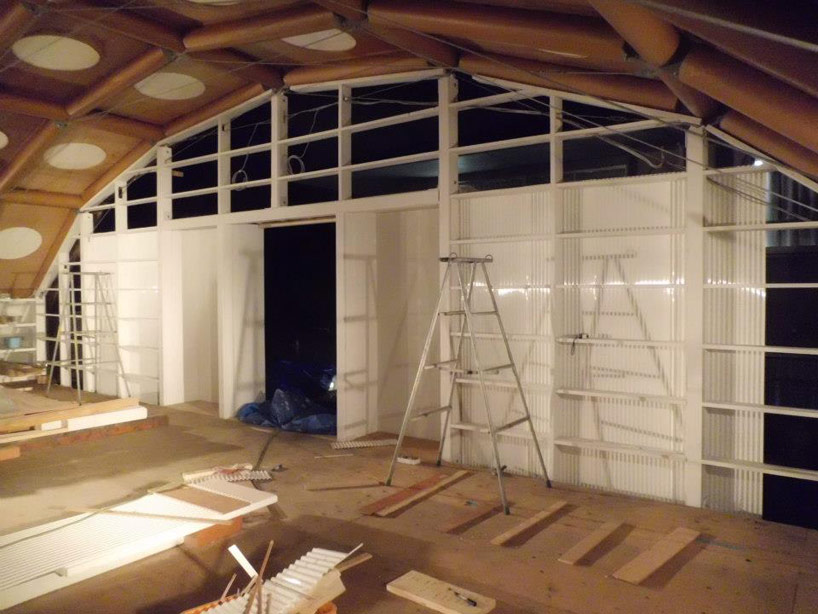 shigeru ban designs temporary studio for kyoto university