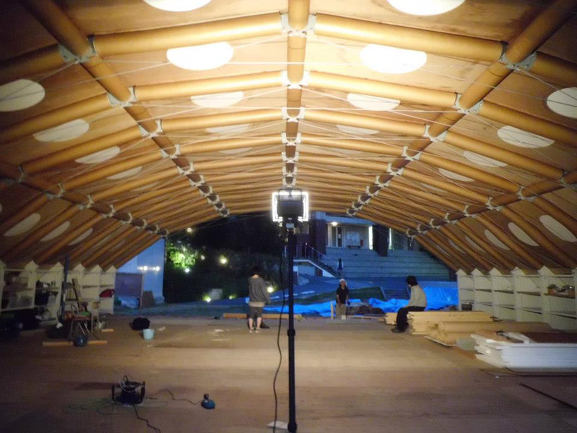 shigeru ban designs temporary studio for kyoto university