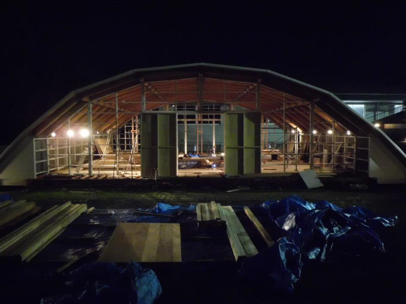 shigeru ban designs temporary studio for kyoto university