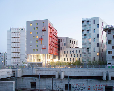 stephane maupin elevates dorm on stilts like a pink flamingo