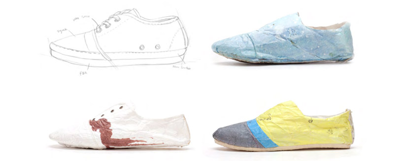 light wing trainers: tyvek paper shoes that weigh 150 grams