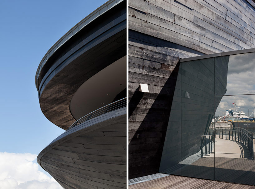 wilkinson-eyre-architects-mary-rose-museum-designboom00 wilkinson eyre architects' mary rose museum evokes ship form