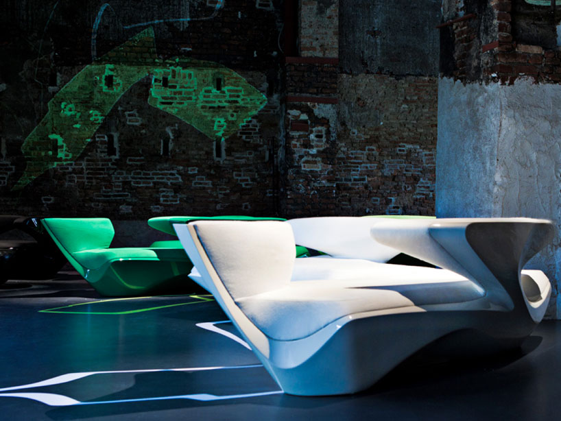zaha hadid: zephyr sofa for cassina