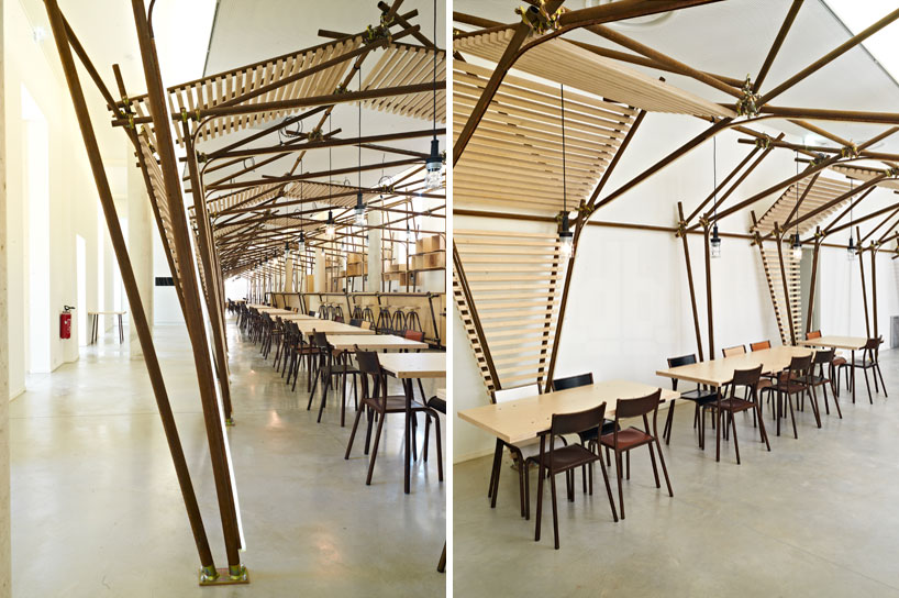 1024 architecture's 24 lines illuminate la panacee cafe