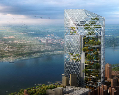 new york breathing machine superskyscraper by IAD