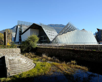 renzo piano's mountain-like MUSE opens in trentino