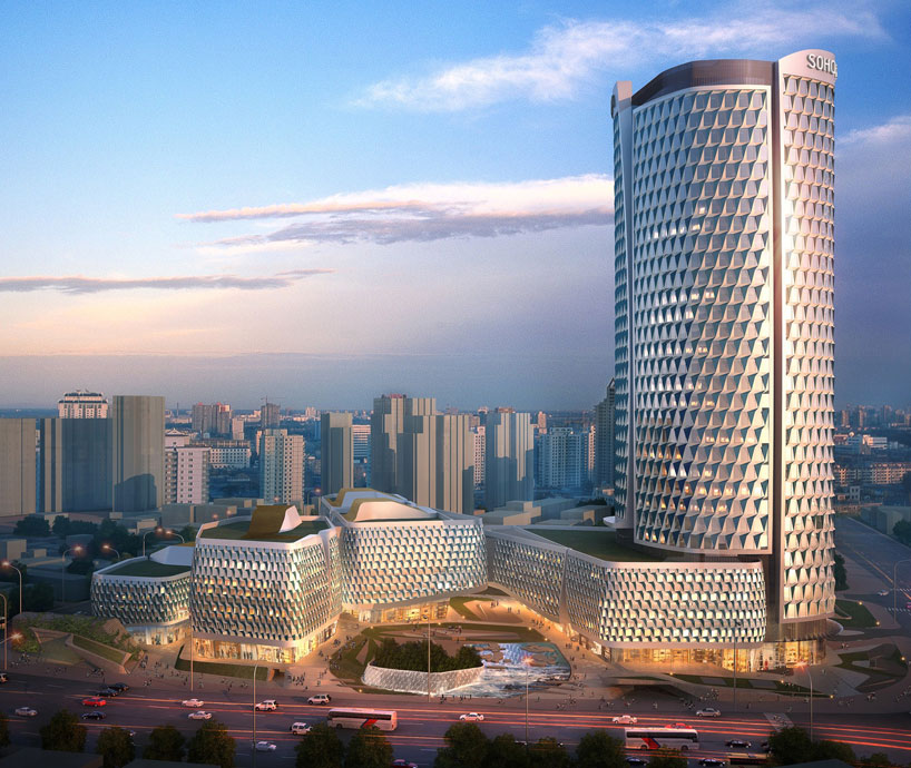 UNstudio's SOHO hailun plaza towers over shanghai