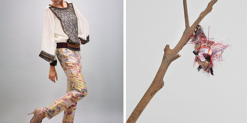 insect homes from couture textiles by aki inomata