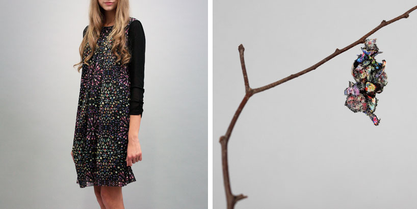 insect homes from couture textiles by aki inomata