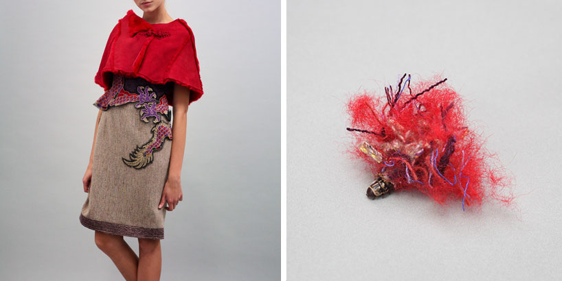 insect homes from couture textiles by aki inomata