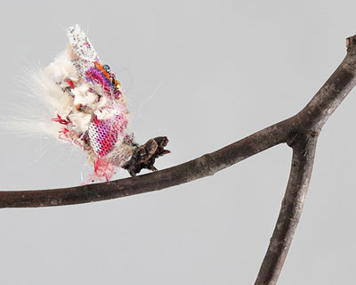 insect homes from couture textiles by aki inomata