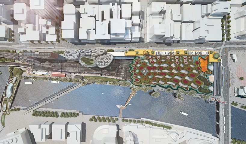 ARM's flinders st. station proposal features rippling waves