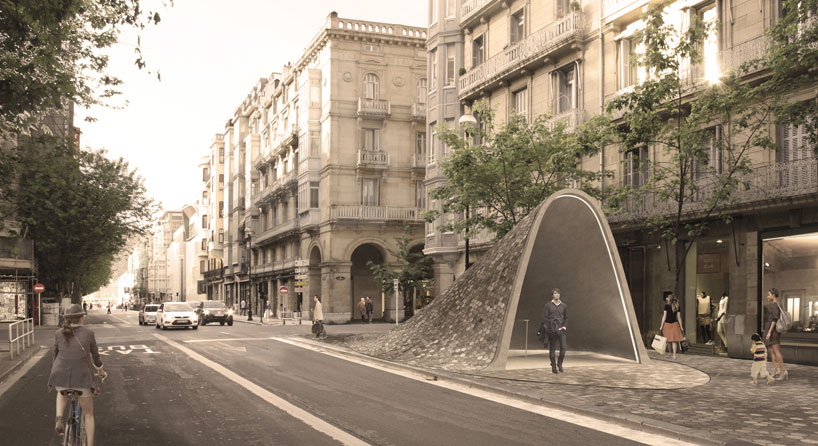 babelstudio's eleva reveals metro entrance in san sebastian