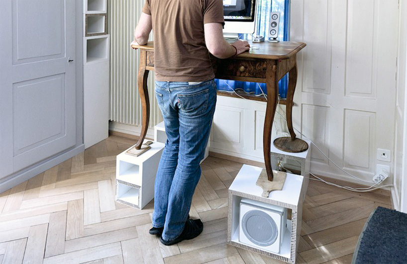 blockbox compact light weight cardboard shelving system