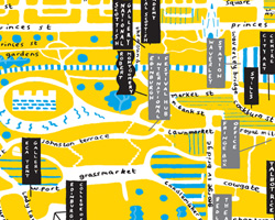 edinburgh arts festival map by hannah waldron
