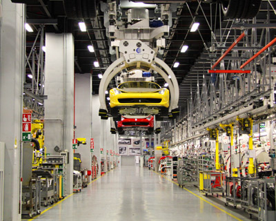 ferrari FF production line tour + flavio manzoni interview