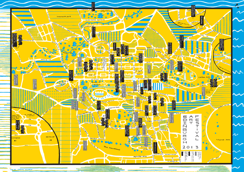 edinburgh arts festival map by hannah waldron
