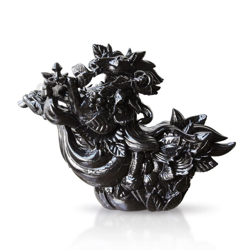 hiroshige fukuhara's black sculpture and drawing series