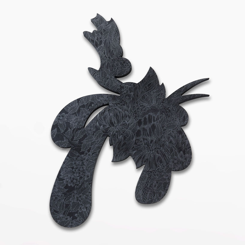 hiroshige fukuhara's black sculpture and drawing series