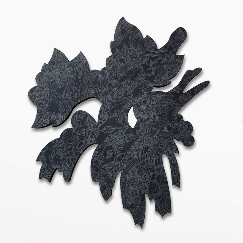 hiroshige fukuhara's black sculpture and drawing series