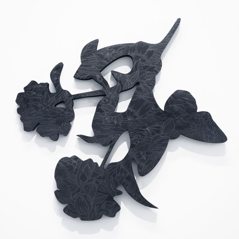 hiroshige fukuhara's black sculpture and drawing series