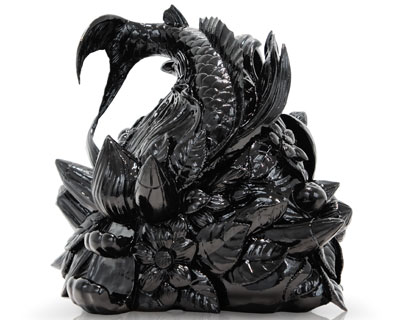 hiroshige fukuhara's black sculpture and drawing series