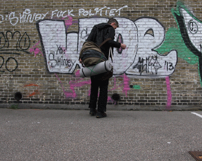 urban rough sleepers backpack turns into a homeless shelter