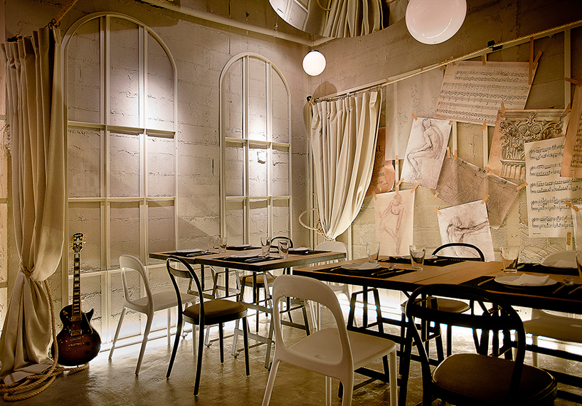 restaurant influenced by an artist's backyard by metaphor