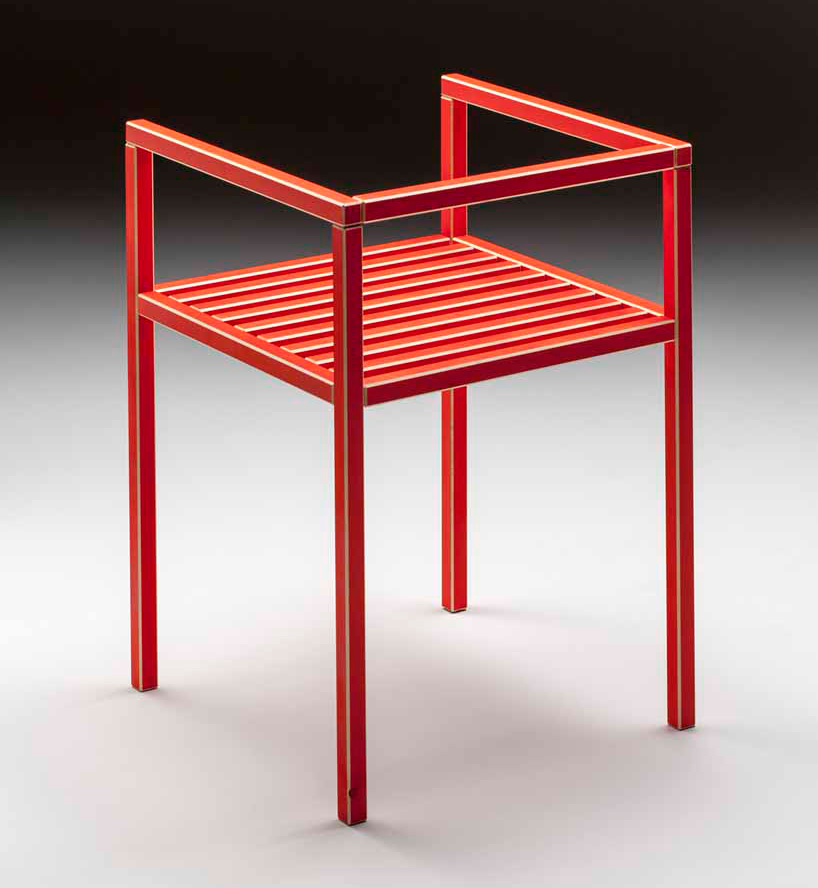keisuke fujiwara: beveled edge chair + side table