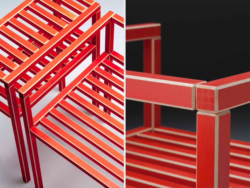 keisuke fujiwara: beveled edge chair + side table