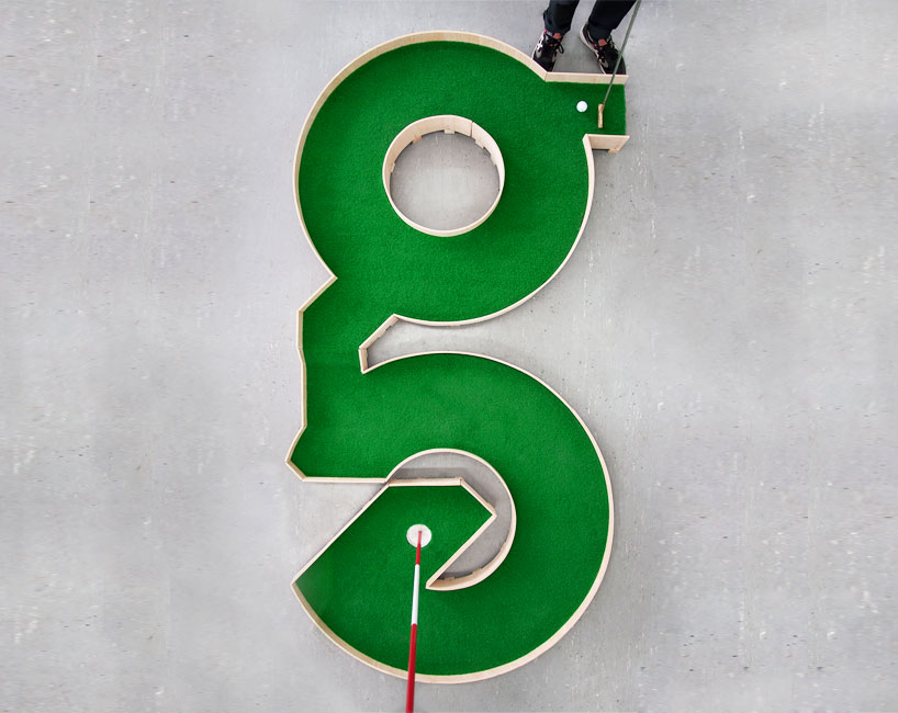 a typographic miniature golf course by ollie willis 