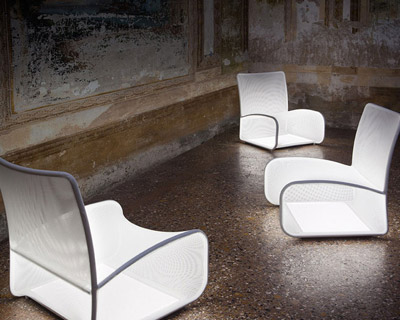flou presents an illuminated chair- natevo by thesia progetti 