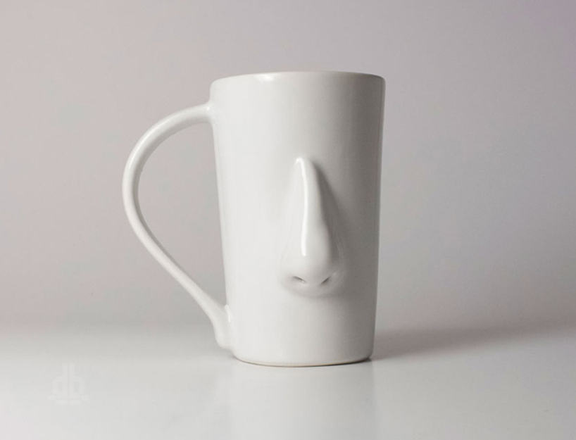 nosy nose mugs by rafa:el cacharro mucino