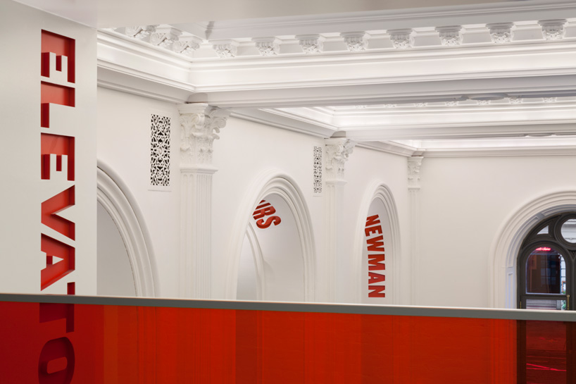 public theater lobby graphics by pentagram