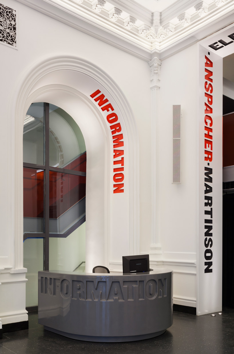 public theater lobby graphics by pentagram