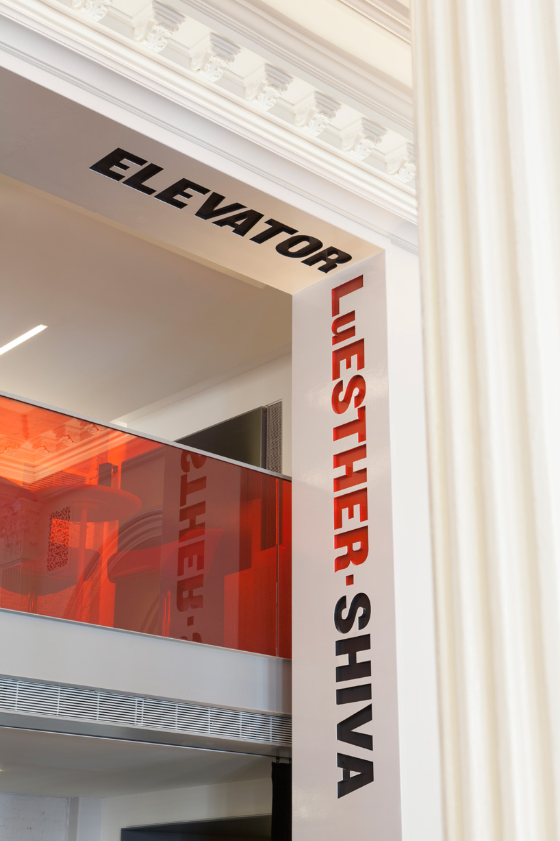 public theater lobby graphics by pentagram